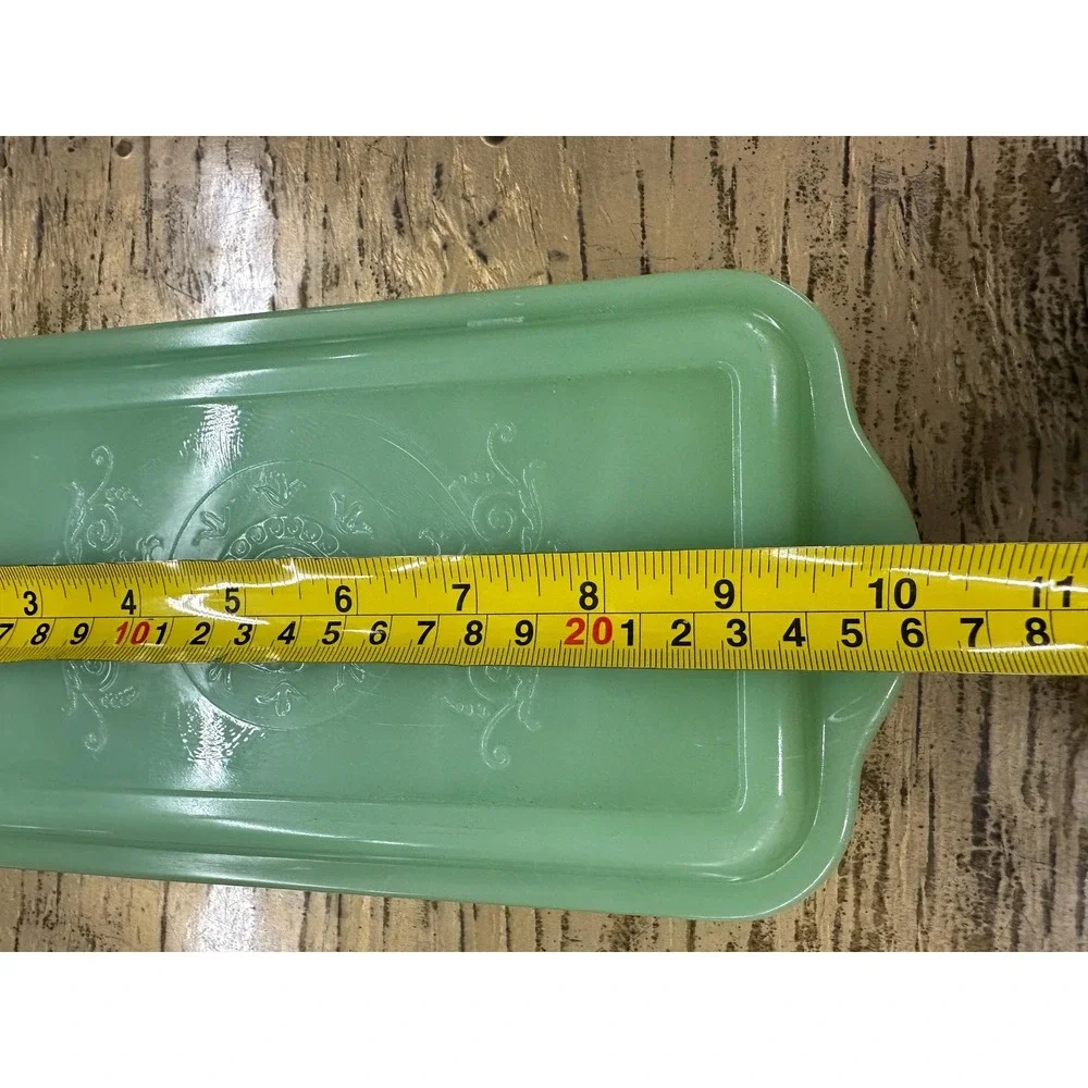 Vintage HTF Fire-King Jadeite Philbe Large Refrigerator Dish